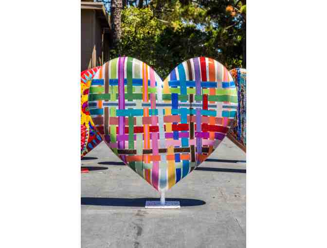 signed Heart Sculpture 'Tapestry' by Sally Russell
