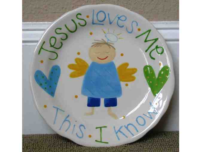 Little Boy Plate 'Jesus Loves Me' from Faithfully Yours