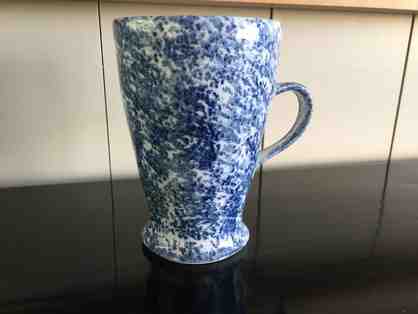 Blue Vase/Latte Mug by Artist Alice Corning