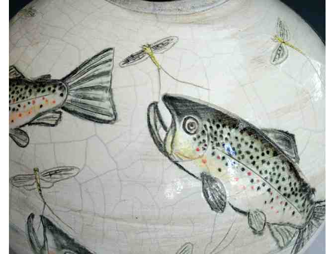 'Brownies Chasing Mayflies 2013' Pottery by Ceramicist Damian Ross