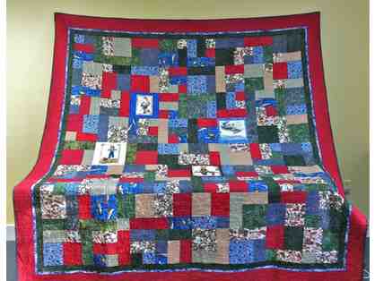 Extraordinary Quilt with Five Pillows and Two Wall Hangings