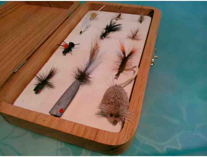 Custom Wood CfR Box with 12 Flies