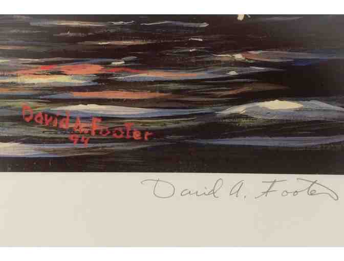 David Footer Signed Print 'Steep Bank Pool'