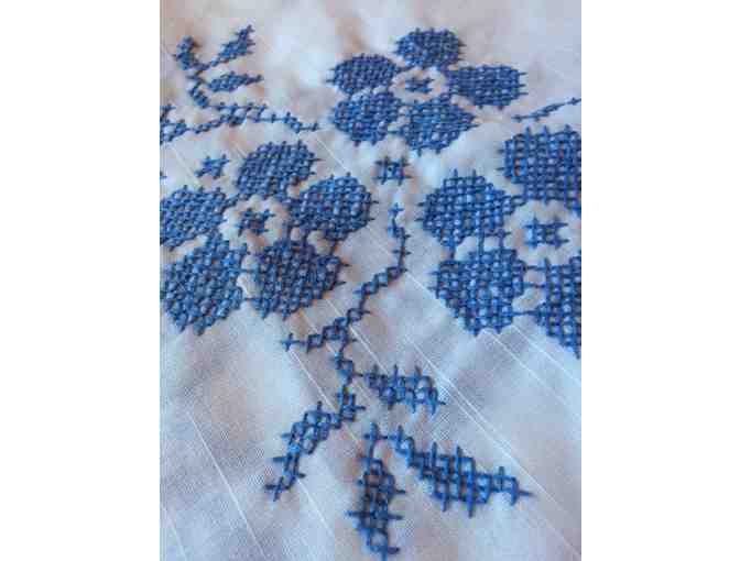 Charming Cross Stitch Tablecloth