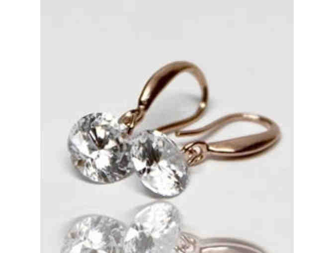 Rose Gold over Sterling Silver Swarovski Earrings