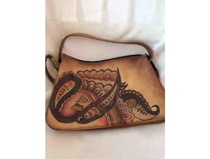 Anuschka Tan leather Handbag