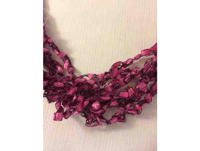 Pink Ribbon Handcrafted Necklace