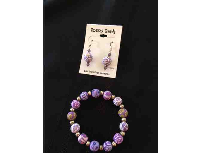 English Lavender Bracelet and Earrings