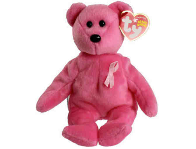 Vintage TY Beanie Babies Breast Cancer Awareness Support Pink Bear