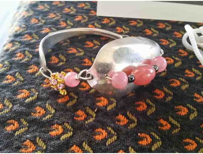 Vintage Silver-plated Spoon Bracelet and Earrings