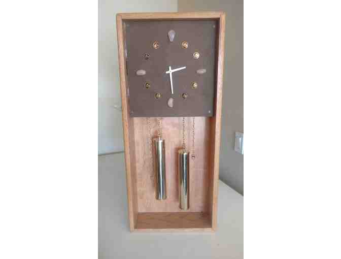 Casting for Recovery Red Oak Wall Clock with Chimes