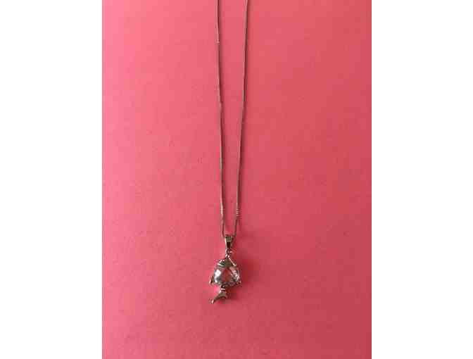 Crystal Fish Pendant with Chain