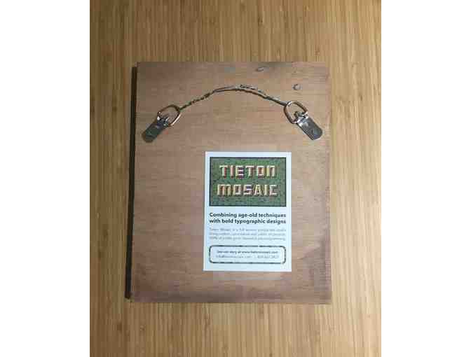 Tieton Mosaic of Breast Cancer Ribbon