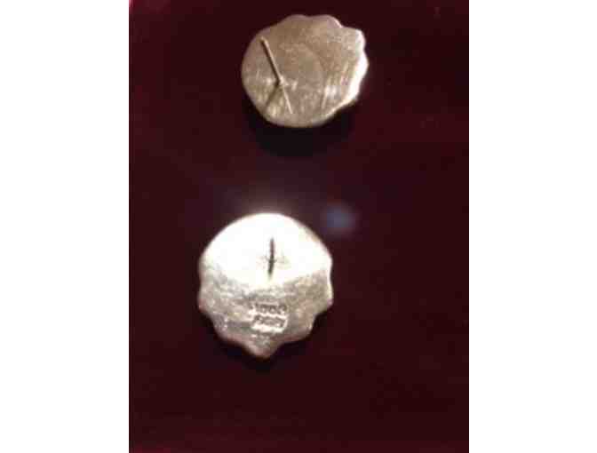 Sterling Silver Clam Shell Pierced Earrings