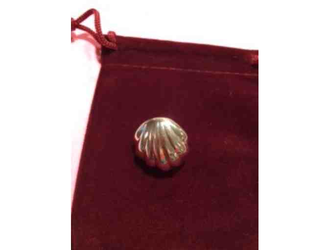 Sterling Silver Clam Shell Pierced Earrings