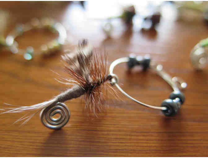 Hand Tied Wine Glass Charms!  Set #2