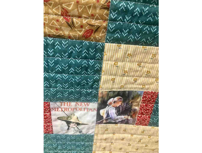 Fishing Themed Quilted Throw made by a Sister on the Fly!