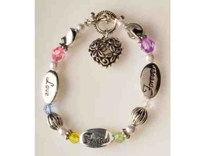 Love, Faith & Hope Key Chain and the Love, Friend, Forever Bracelet