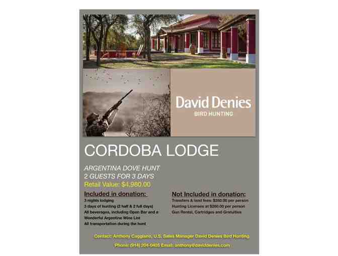 Three Day Dove Hunt for Two in Argentina with David Denies, Inc.