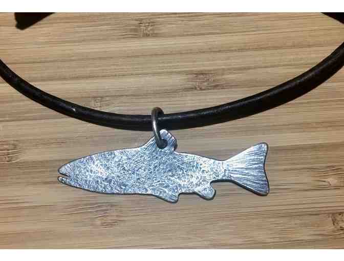 Catch and Release Trout Necklace - Sterling Silver
