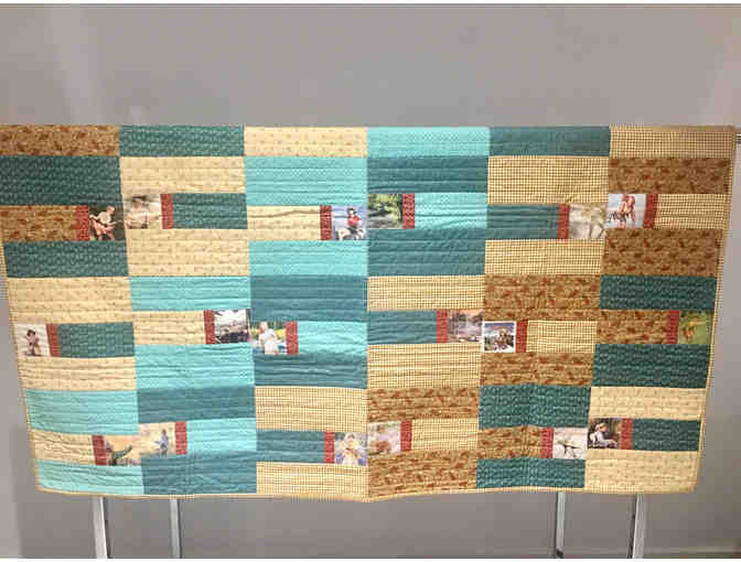 Fishing Themed Quilted Throw made by a Sister on the Fly!