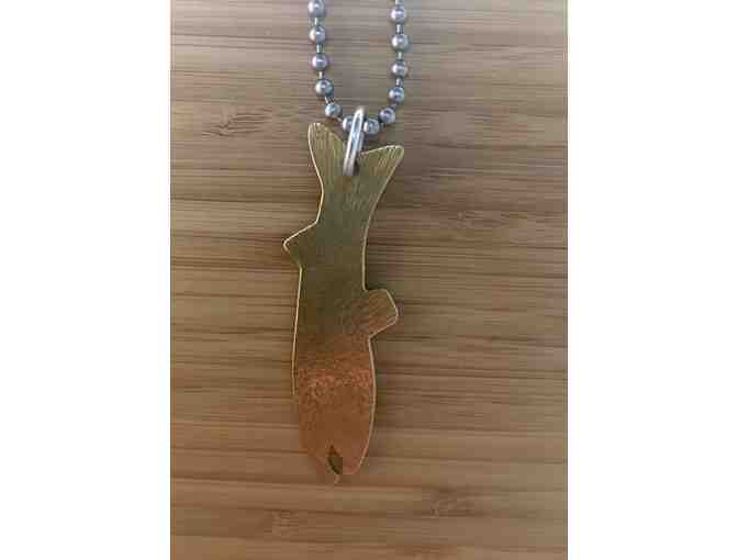 Catch and Release Brass Wild Salmon Necklace