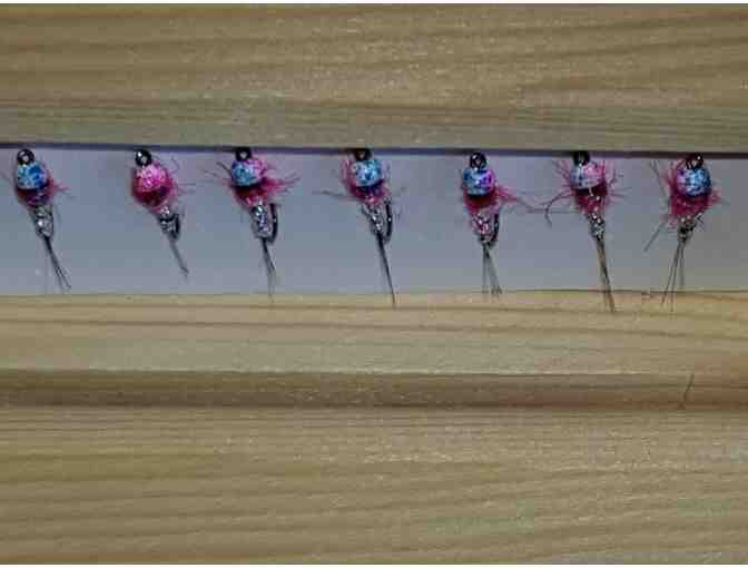 Pink and Blue Nymphs in a Hand-Made Box