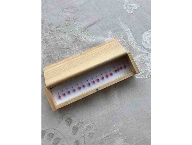 Pink and Blue Nymphs in a Hand-Made Box