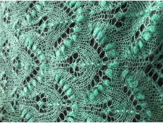 Exquisite Handmade Shawl in Teal