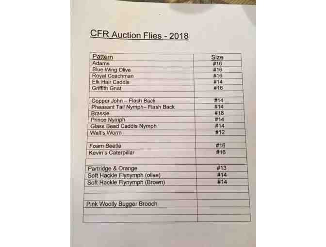 48 Hand tied Flies in a Wooden Fly Box