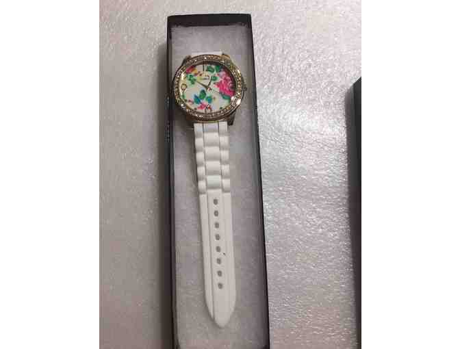Watch with White Band