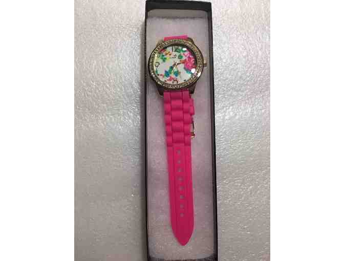 Watch with Pink Band