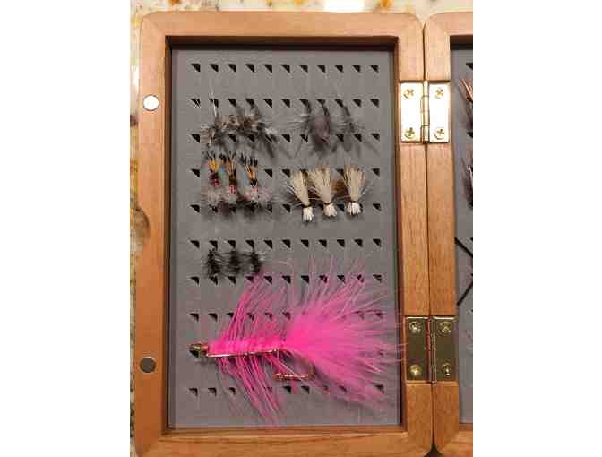 Walnut Fly Box with 48 Flies