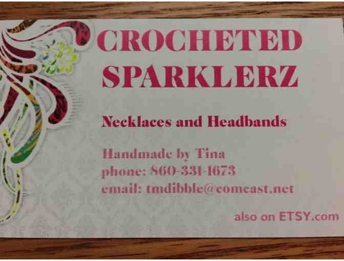 Hand made Necklace with Pink Crystal Breast Cancer Ribbon Beads