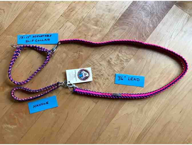 Heavy Duty Hiking Dog Lead with 2 Collars