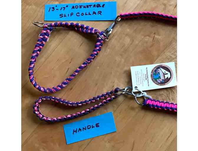 Heavy Duty Hiking Dog Lead with 2 Collars