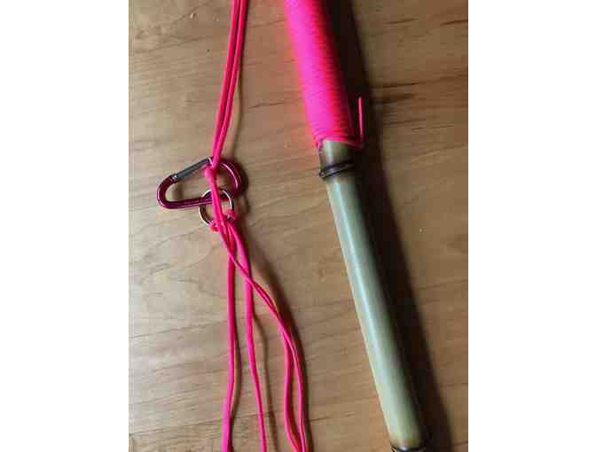 Bamboo Staff with Pink Para Cord Handle