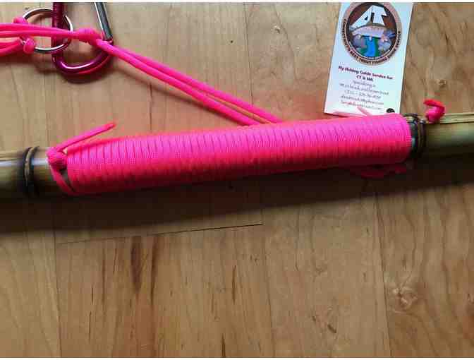 Bamboo Staff with Pink Para Cord Handle