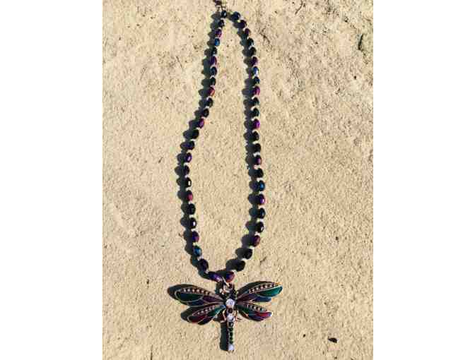 Dragon Fly Necklace paired with Fly Earrings