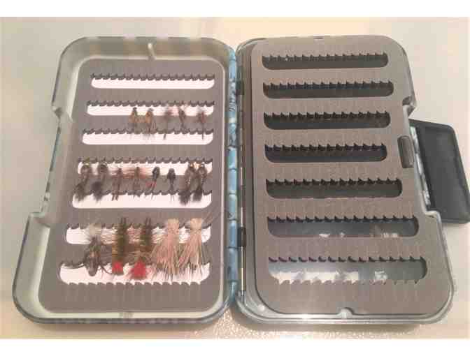 Hand-tied flies in Hard Cover Trout Unlimited Fly Box