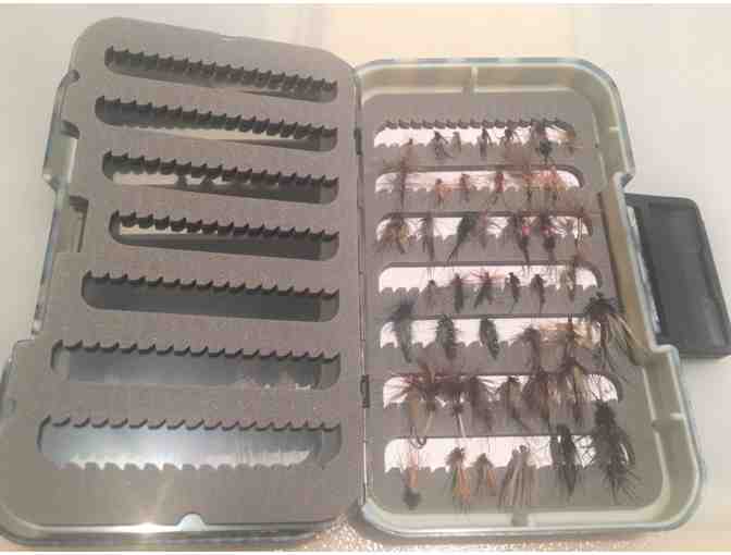 Hand-tied flies in Hard Cover Trout Unlimited Fly Box