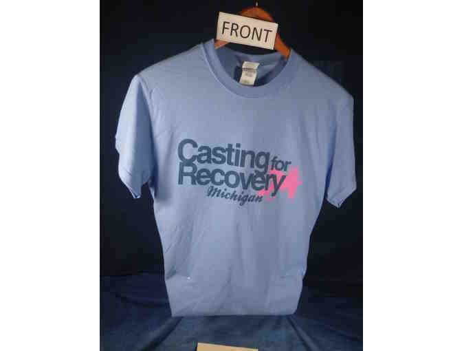 Casting for Recovery - Michigan  BLUE T-shirt, MEDIUM