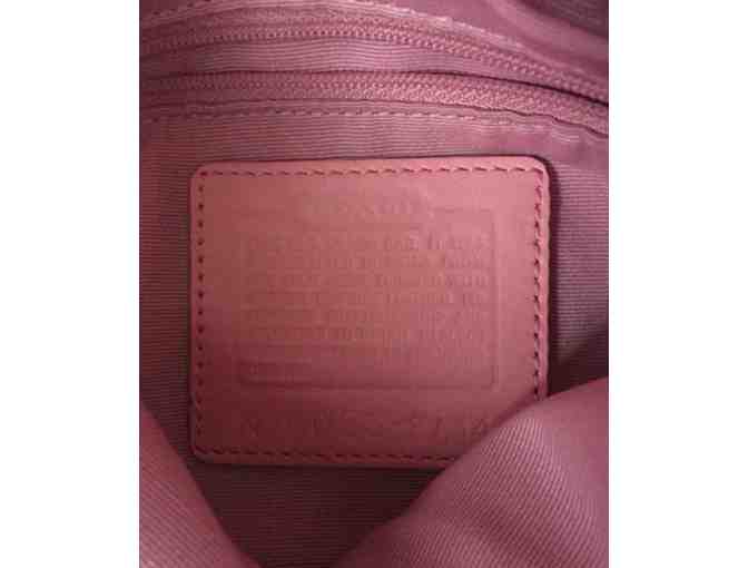 Pink Suede Coach Purse