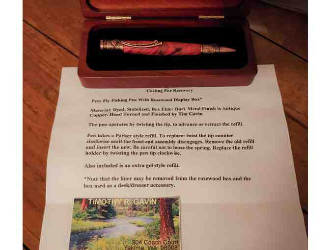 Fly Fishing Pen with Rosewood Display Box