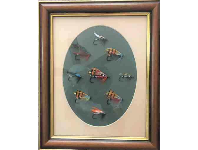 Framed Fully Dressed Salmon Flies