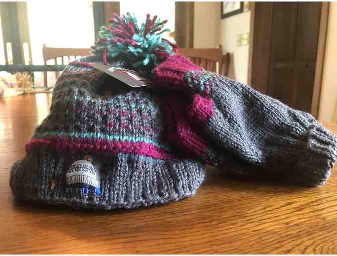 Hats that Heal - Grey, Teal/Maroon Kid's Hat with Gloves - COFH