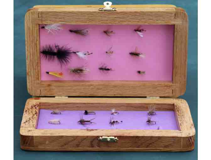 Knot Kneedle, CfR Branded Ty-Rite and Wooden Fly Box with 24 Hand-Tied Flies