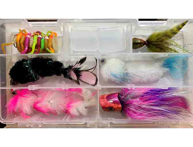 Sixteen Hand-Tied Flies and Hand-Painted Poppers