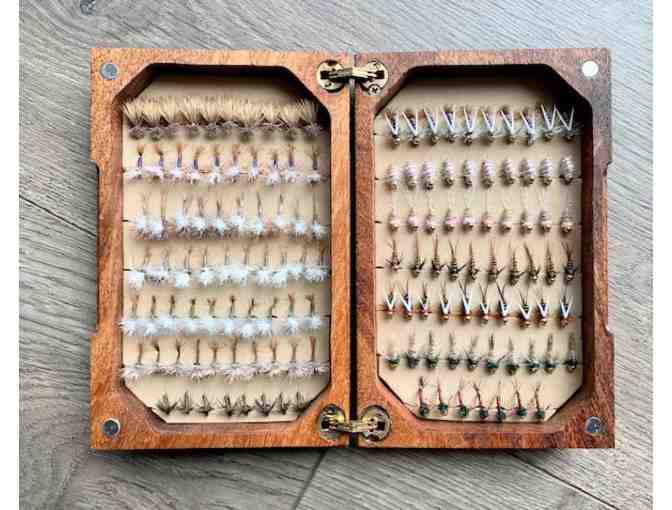 Handmade Box of Hand Tied Flies
