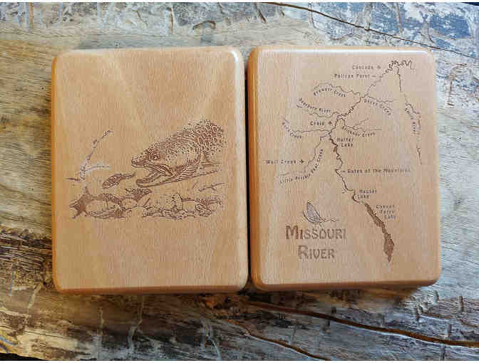 Handcrafted Missouri River Map Fly Box by Stonefly Studio